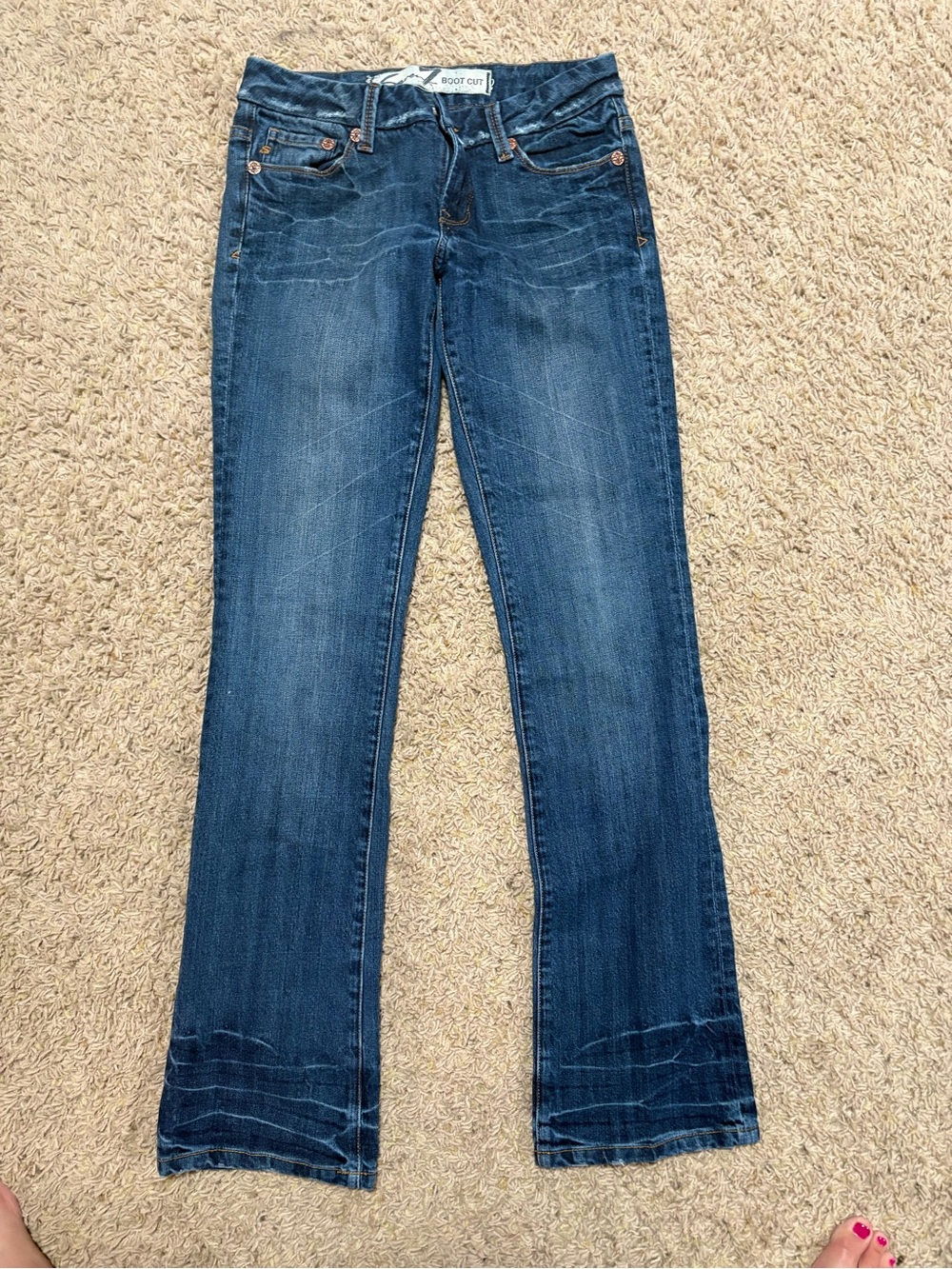 Seven7 Dark Blue Bootcut Jeans
